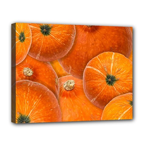 Pumpkin Halloween Fall Thanksgiving Canvas 14  X 11  (stretched) by Pakrebo