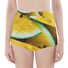 Sliced Watermelon Lot High-waisted Bikini Bottoms by Pakrebo