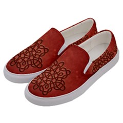 Elegant Decorative Celtic Knot Men s Canvas Slip Ons by FantasyWorld7