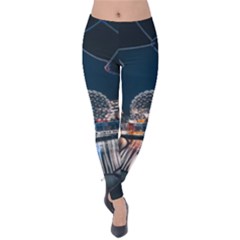Silver Dome Velvet Leggings by Pakrebo