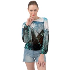 Architectural Design Architecture Building Business Banded Bottom Chiffon Top by Pakrebo
