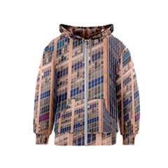 Low Angle Photography Of Beige And Blue Building Kids  Zipper Hoodie by Pakrebo