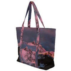 Snowy Summit Zip Up Canvas Bag by Pakrebo