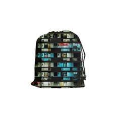 Architectural Design Architecture Building Cityscape Drawstring Pouch (small) by Pakrebo