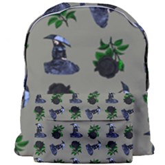 Gothic Girl Rose Grey Pattern Giant Full Print Backpack by snowwhitegirl