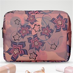 Flowers Orange Purple Warm Make Up Pouch (large) by Bajindul