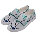White And Multicolored Illustration Men s Canvas Slip Ons View2