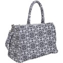 Black And White Patterned Backgroun Duffel Travel Bag View2