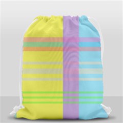 Easter Background Easter Plaid Drawstring Bag (small) by Simbadda