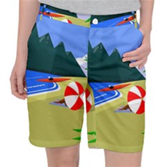 Beach Summer Sea Ocean Water Sand Pocket Shorts by Simbadda