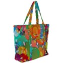 Background Colorful Abstract Zip Up Canvas Bag View2