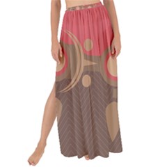 Background Tribal Ethnic Red Brown Maxi Chiffon Tie-up Sarong by Simbadda