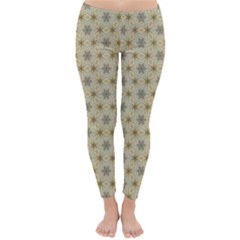 Star Basket Pattern Basket Pattern Classic Winter Leggings by Simbadda