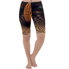 Fractals Fantasy Image Art Cropped Leggings  by Simbadda