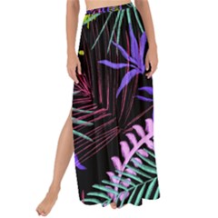 Leaves Nature Design Plant Maxi Chiffon Tie-up Sarong by Simbadda