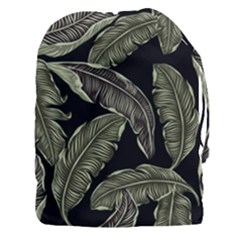 Jungle Leaves Tropical Pattern Drawstring Pouch (xxxl) by Simbadda
