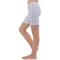 Cycling Motif Design Pattern Kids  Lightweight Velour Capri Yoga Leggings View2