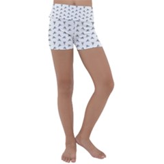 Cycling Motif Design Pattern Kids  Lightweight Velour Yoga Shorts by dflcprintsclothing