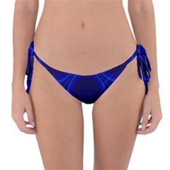 Abstract Background Design Blue Black Reversible Bikini Bottom by Sudhe
