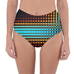 Signal Background Pattern Light Reversible High-waist Bikini Bottoms by Sudhe