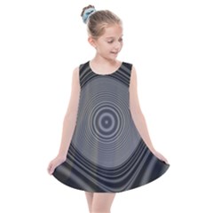 Digital Art Background Black White Kids  Summer Dress by Sudhe