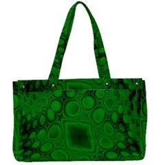 Background Texture Design Geometric Green Black Canvas Work Bag by Sudhe