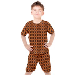 Background Texture Design Geometric Kids  Tee And Shorts Set by Sudhe