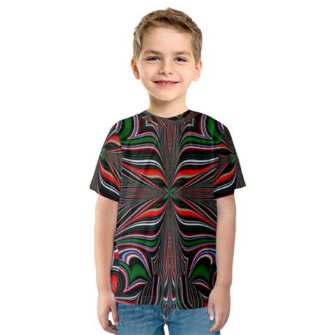 Abstract Art Fractal Art Pattern Kids  Sport Mesh Tee by Sudhe