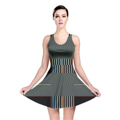 Cross Abstract Reversible Skater Dress by Pakrebo
