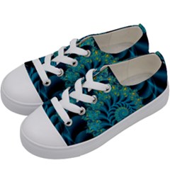 Art Artwork Fractal Digital Art Kids  Low Top Canvas Sneakers by Pakrebo