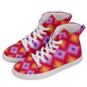 Texture Surface Orange Pink Women s Hi-Top Skate Sneakers View2