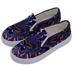 Abstract Art Artwork Fractal Design Art Pattern Kids  Canvas Slip Ons by Pakrebo