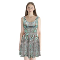 Crystal Design Crystal Pattern Glass Split Back Mini Dress  by Pakrebo