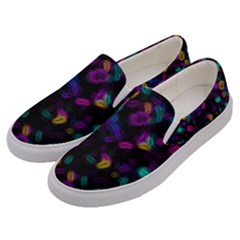 Neon Brushes                      Men s Canvas Slip Ons by LalyLauraFLM
