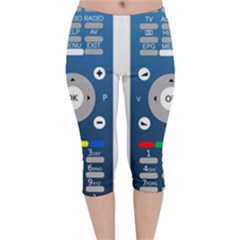 Remote Control Receiver Vcr Control Velvet Capri Leggings  by Wegoenart