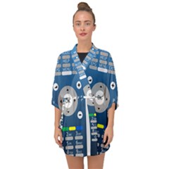 Remote Control Receiver Vcr Control Half Sleeve Chiffon Kimono by Wegoenart