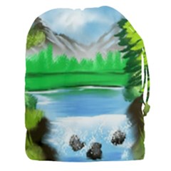 Digital Art Artwork Drawing Drawstring Pouch (xxxl) by Wegoenart