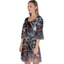 Steam Locomotive Br 99 Historically Velour Kimono Dress View2
