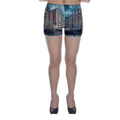 Architecture City Building Travel Skinny Shorts by Wegoenart