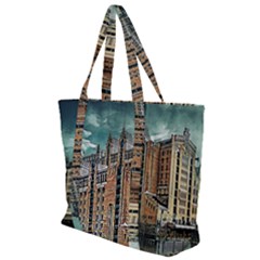 Architecture City Building Travel Zip Up Canvas Bag by Wegoenart