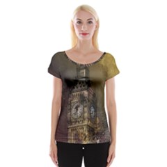 London Big Ben Building Cap Sleeve Top by Wegoenart