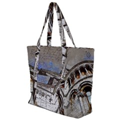 Building Architecture Columns Zip Up Canvas Bag by Wegoenart