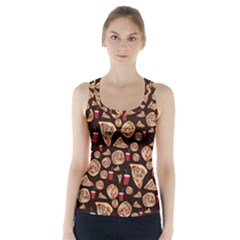 Pizza Pattern Racer Back Sports Top by bloomingvinedesign