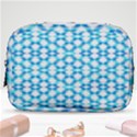 Fabric Geometric Aqua Crescents Make Up Pouch (Small) View1