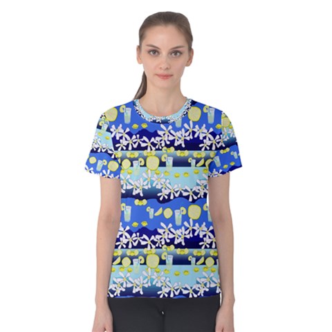 Lemonade Pattern Women s Cotton Tee by bloomingvinedesign