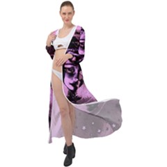 Sad Doll Pink Glow Maxi Chiffon Beach Wrap by snowwhitegirl