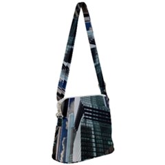 Architecture Frankfurt Reflection Zipper Messenger Bag by Wegoenart
