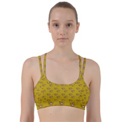 Zodiac Bat Pink Yellow Line Them Up Sports Bra by snowwhitegirl