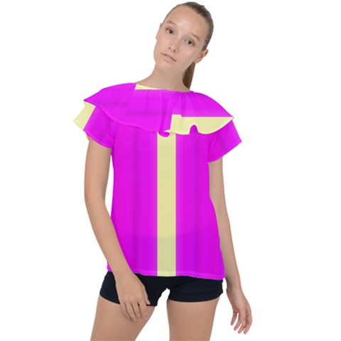 Colors And More Wonderful Colors Ruffle Collar Chiffon Blouse by pepitasart