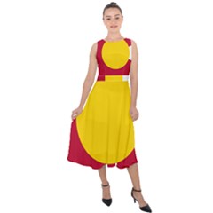 Colorado State Flag Symbol Midi Tie-back Chiffon Dress by FlagGallery
